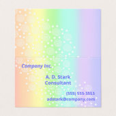 Rainbow Circles in Circles Folded Business Cards Visitenkarten (Außenseite Aufgefaltet)