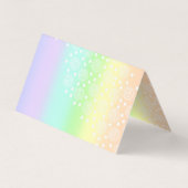 Rainbow Circles in Circles Folded Business Cards Visitenkarten (Rückseite)