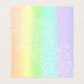 Rainbow Circles in Circles Folded Business Cards Visitenkarten (Innenseite Aufgefaltet)