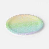 Rainbow Circles in Circles Paper Tellers Pappteller (Schrägansicht)