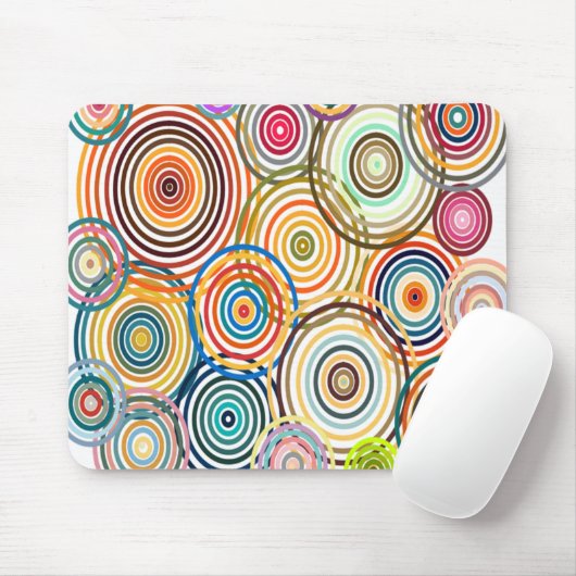 Rainbow Circles Mousepad (Mit Mouse)