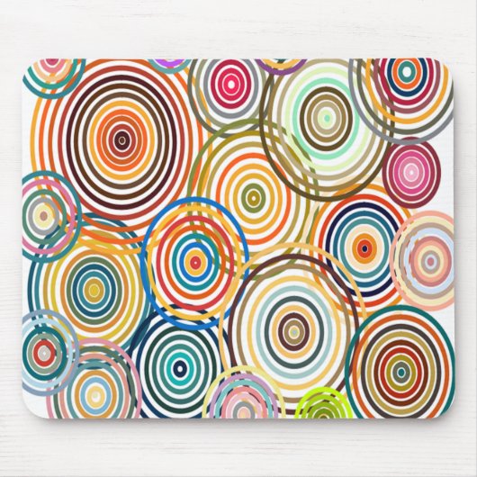 Rainbow Circles Mousepad (Vorne)