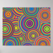 Rainbow Circles-Muster Poster (Vorne)