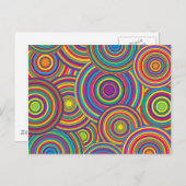 Rainbow Circles-Muster Postkarte (Vorne/Hinten)