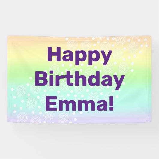 Rainbow Circles Pastel Banner (Horizontal)