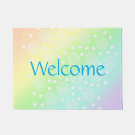 Rainbow Circles Pastel Door Mat Fußmatte