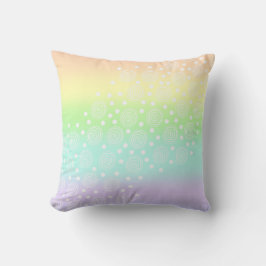 Rainbow Circles Pastel Kissen