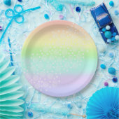 Rainbow Circles Pastel Pappteller (Party)