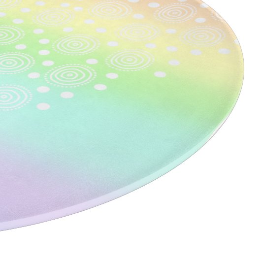 Rainbow Circles Pastel Schneidebrett (Ecke)