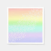 Rainbow Circles Pastel Serviette (Vorderseite)