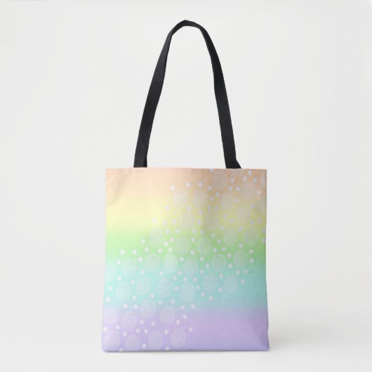 Rainbow Circles Pastel Tasche (Vorderseite)