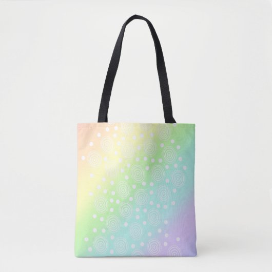 Rainbow Circles Pastel Tote Bag Tasche (Vorderseite)