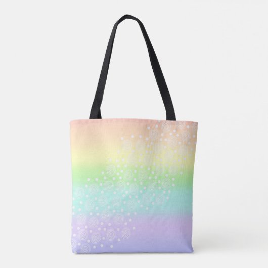 Rainbow Circles Pastel Tote Bag Tasche (Rückseite)