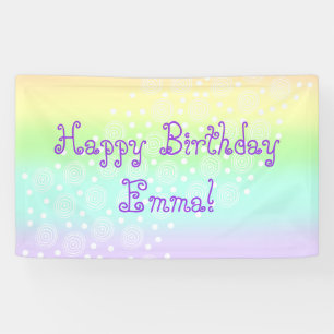 Rainbow Circles Pastell Banner
