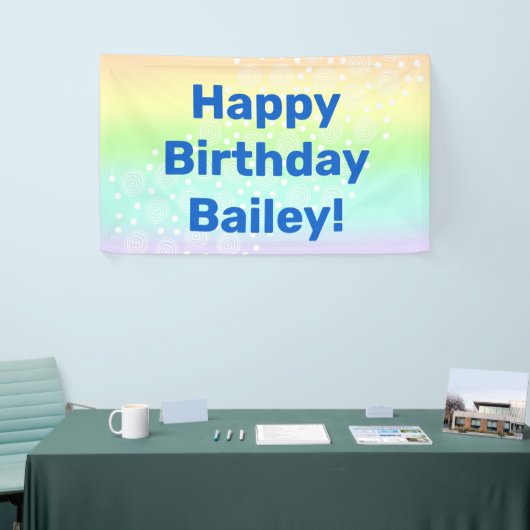 Rainbow Circles Pastell Banner (Messeveranstaltung)