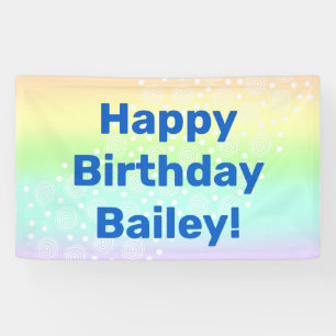 Rainbow Circles Pastell Banner