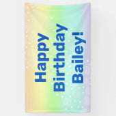 Rainbow Circles Pastell Banner (Vertikal)