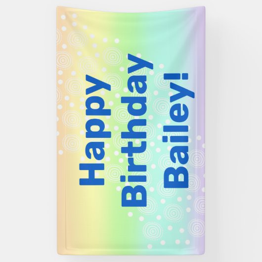 Rainbow Circles Pastell Banner (Vertikal)