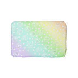 Rainbow Circles Pastell Bath Mat Badematte
