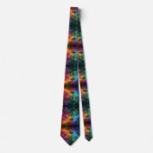 Rainbow Circuit Board Necktie – Colorful Tech Geek Krawatte (Vorderseite)
