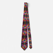 Rainbow Circuit Board Necktie – Colorful Tech Geek Krawatte (Vorderseite)