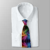 Rainbow Circuit Board Necktie – Colorful Tech Geek Krawatte (Gebunden)