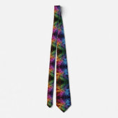 Rainbow Circuit Board Necktie – Colorful Tech Geek Krawatte (Rückseite)
