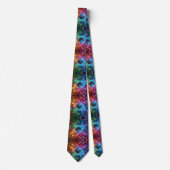 Rainbow Circuit Board Necktie – Colorful Tech Geek Krawatte (Vorderseite)