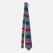 Rainbow Circuit Board Necktie – Colorful Tech Geek Krawatte (Rückseite)