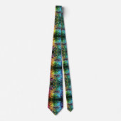 Rainbow Circuit Board Necktie – Colorful Tech Geek Krawatte (Vorderseite)