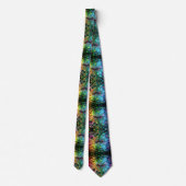 Rainbow Circuit Board Necktie – Colorful Tech Geek Krawatte (Rückseite)