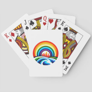 Rainbow City Skyline Urban Diversity & Hope Design Spielkarten