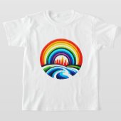 Rainbow City Skyline Urban Diversity & Hope Design T-Shirt (Ablage )