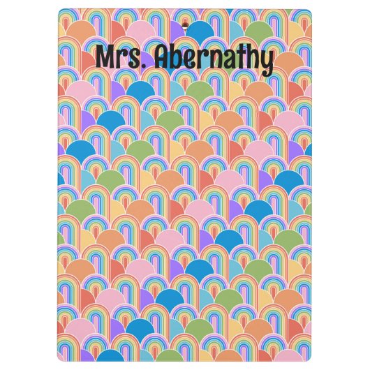 Rainbow Clamshell Lehrer Klemmbrett (Rückseite)