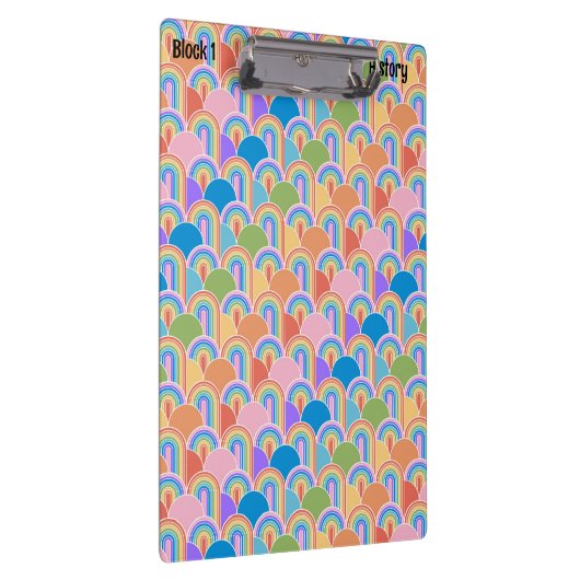 Rainbow Clamshell Lehrer Klemmbrett (Rechts)