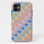 Rainbow Clamshell mit Herz Phone Case (Rückseite)