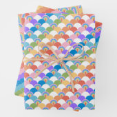 Rainbow Clamshells Wrapping Paper Geschenkpapier Set (Beispiel)