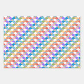 Rainbow Clamshells Wrapping Paper Geschenkpapier Set (Vorderseite)