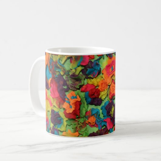 Rainbow Clay Blume Kaffeetasse (Vorderseite Links)