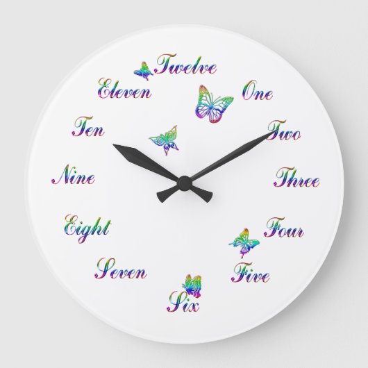 Rainbow Clock Große Wanduhr (Vorderseite)