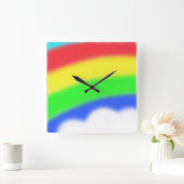 Rainbow Clock Quadratische Wanduhr (Zuhause)