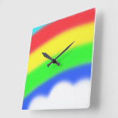 Rainbow Clock Quadratische Wanduhr (Winkel)