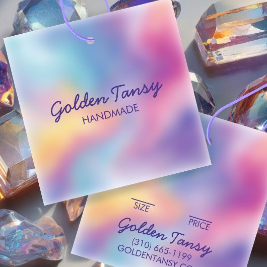 Rainbow Closing Juwelry Price Size Hang Tag