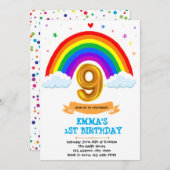 Rainbow Cloud 9. Einladung (Vorne/Hinten)