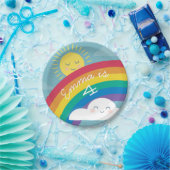 Rainbow Cloud and Sun Birthday Tellers Pappteller (Party)