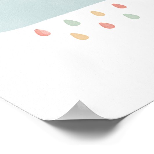 Rainbow Cloud Baby Kinderzimmer Decke Poster (Ecke)