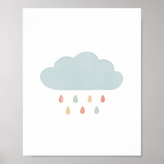 Rainbow Cloud Baby Kinderzimmer Decke Poster (Vorne)