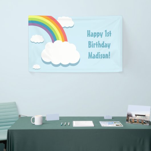 Rainbow Cloud Birthday Banner (Messeveranstaltung)