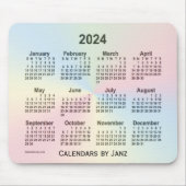 Rainbow Cloud Calendar 2024 von Janz Mousepad (Vorne)