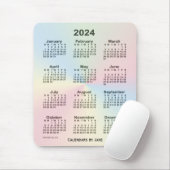 Rainbow Cloud Calendar 2024 von Janz Mousepad (Mit Mouse)